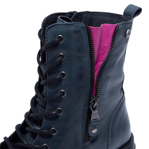 Carl Scarpa Paulette Navy Pink Leather Ankle Boots